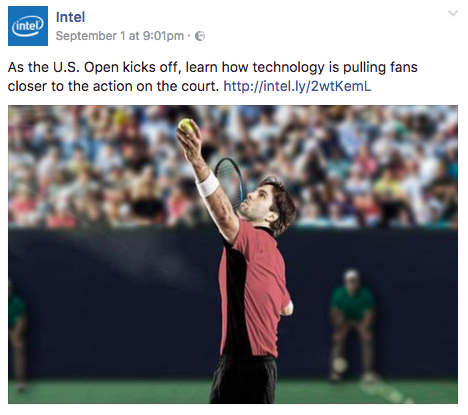 Example of social media post from Intel showing how to provide context to content.
